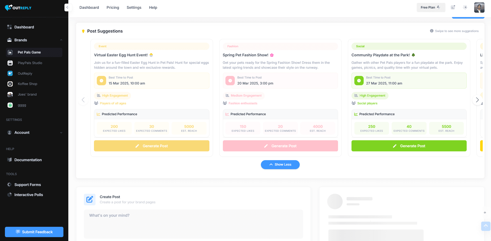 Outreply screenshot 3
